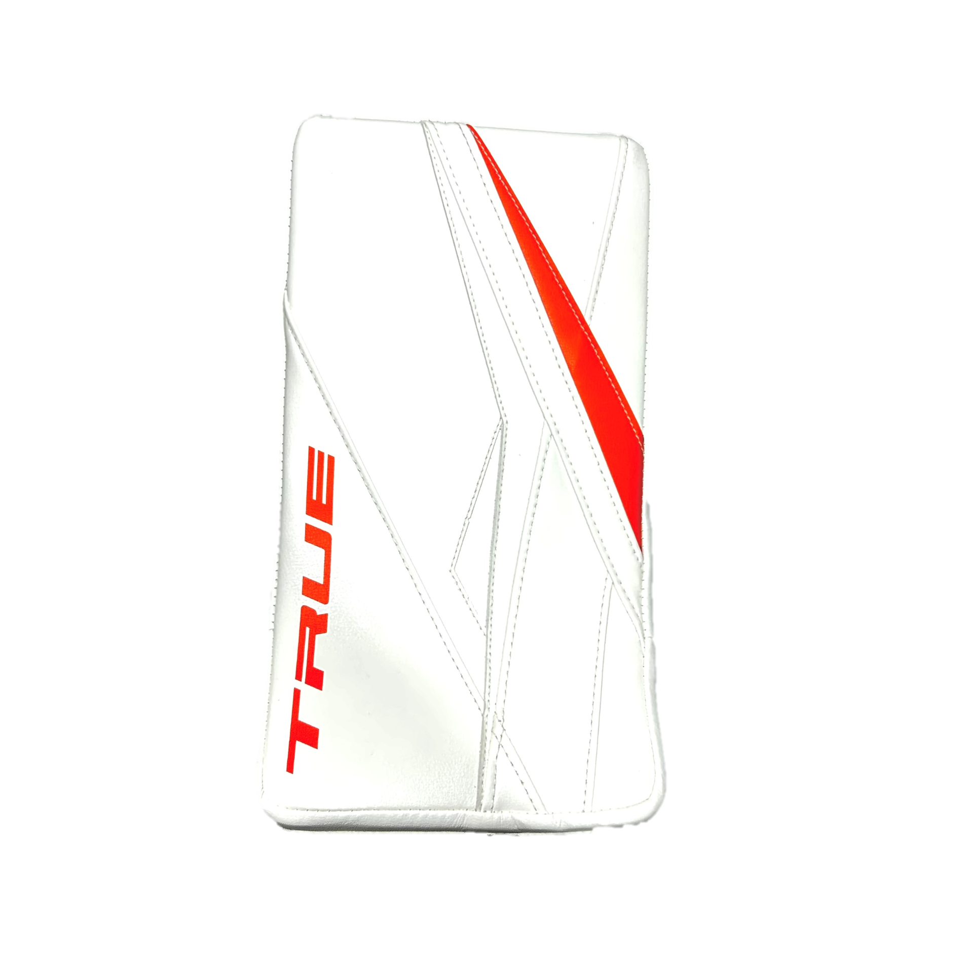 Nouveau True L12.1 - Bloqueur de gardien Carter Hart NHL Pro Stock (blanc/orange)